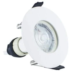 Integral Evofire Fire Rated Downlight 70Mm Cutout Ip65 White Round +Gu10 Holder - ILDLFR70D001