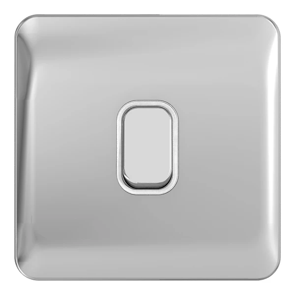 Schneider® Schneider LSD 10AX 1G Intermediate Switch White Insert Polished Chrome - GGBL1014WPC 3 Schneider® Schneider LSD 10AX 1G Intermediate Switch White Insert Polished Chrome - GGBL1014WPC