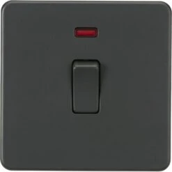 MLA Knightsbridge Screwless 20A 1G DP Switch With Neon Anthracite - SF8341NAT