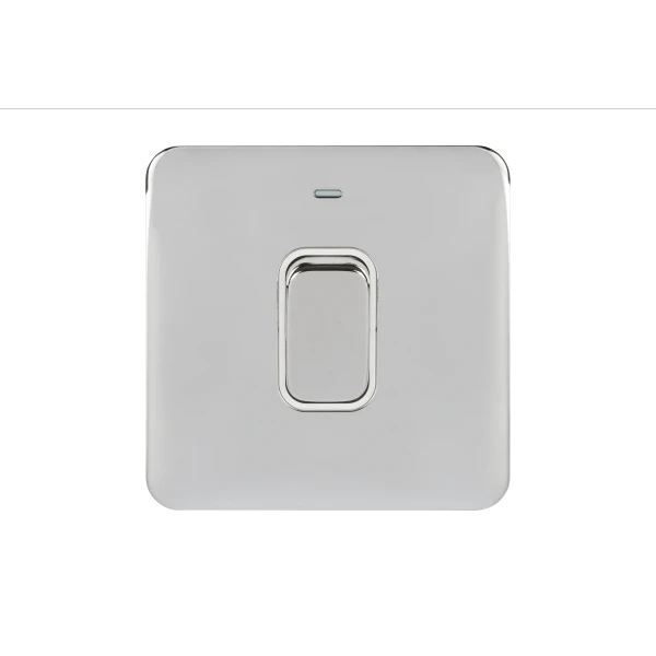 Schneider® Schneider LSD 1G 50A Double Pole Switched With LED Indicator White Insert Polished Chrome - GGBL4011WPC 3 Schneider® Schneider LSD 1G 50A Double Pole Switched With LED Indicator White Insert Polished Chrome - GGBL4011WPC