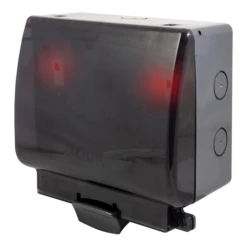 Click Scolmore Aquip Weatherproof IP66 13A 2 Gang Switched Socket Neon - OA840T