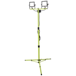 Luceco Eco Tripod Black Twin 1600Lm 2x 20W 5000K - UK Plug - EFLDTT20B50