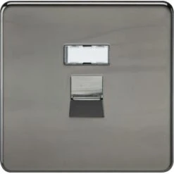 Knightsbridge Screwless RJ45 Network Outlet - Black Nickel - SFRJ45BN