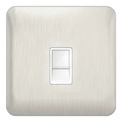 Schneider® Schneider LSD Data 1 Gang RJ45 Cat5e White Insert Stainless Steel - GGBL7071C5WSSS