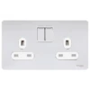 Schneider® Schneider USFP 13A SP 2G Switched Socket White Insert - Polished Chrome - GU3420WPC -Led Lighting Shop 3 252F7 252Fd 252F2 252F37d280a6f3ed209044da950f17a9caf053321650 GU3420WPC IOP front WD 4000x4000 24e95b3c 8015 4612 b285 e84c2bab9f9a