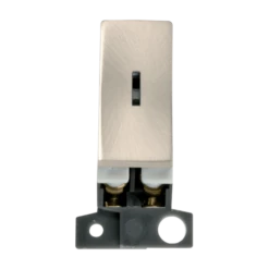 Click Scolmore MiniGrid 10A 2 Way Ingot Key Switch Satin Chrome - MD003SC