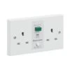 Greenbrook RCD SafetySure Twin U/Switch Socket Whiteite - M22W
