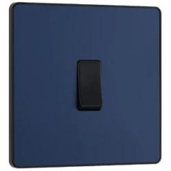 BG Evolve Matt Blue Single Light Switch 20A 16AX 2 Way - PCDDB12B