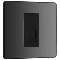 BG Evolve Black Chrome Single Master Telephone Socket - PCDBCBTM1B