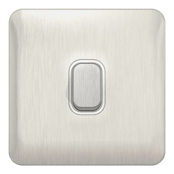 Schneider® Schneider LSD 1G 20AX Double Pole Switch White Insert Stainless Steel - GGBL2010WSSS 3 Schneider® Schneider LSD 1G 20AX Double Pole Switch White Insert Stainless Steel - GGBL2010WSSS