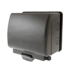 Click Scolmore Aquip Weatherproof Switched Double Plug Socket 13A 2 Gang IP66 - OA835T - OA036AG