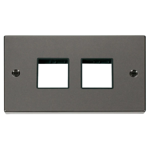 Click Scolmore MiniGrid 2 Gang Plate (2+2) Switch Aper Black Nickel - VPBN404BK 3 Click Scolmore MiniGrid 2 Gang Plate (2+2) Switch Aper Black Nickel - VPBN404BK