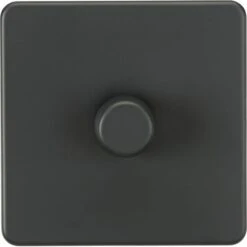 Knightsbridge Screwless 1G 2-way 10-200W (5-150W LED) Trailing Edge Dimmer - Anthracite - SF2181AT