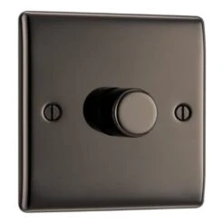 BG Nexus Metal Black Nickel Single Intelligent Led Dimmer Switch, 2-Way Push On/Off - NBN81