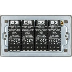 BG Screwless Flatplate Black Nickel Quadruple Intelligent Led Dimmer Switch, 2-Way Push On/Off - FBN84 -Led Lighting Shop 7780b86d 5683 4423 b4ee 994ca475c982 768 1024 1 VIEWPORT DESKTOP ProductImage