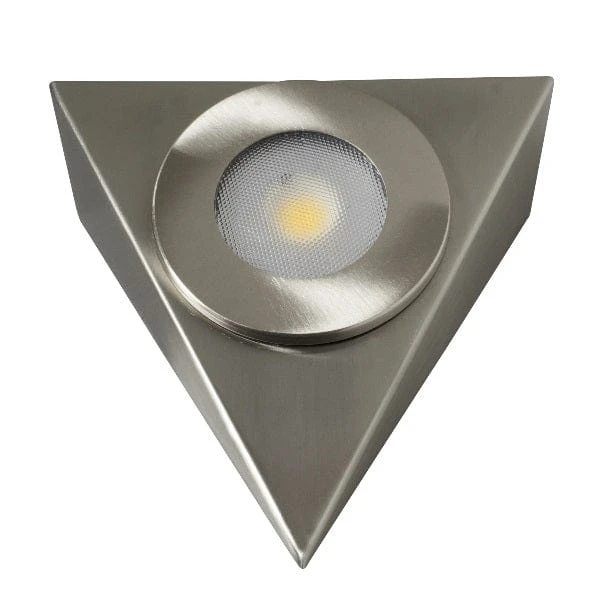 Robus ROYAL 2.5W LED 240V Triangular Cabinet Light, IP20, Brushed Chrome, 4000K - RYA2P540-13