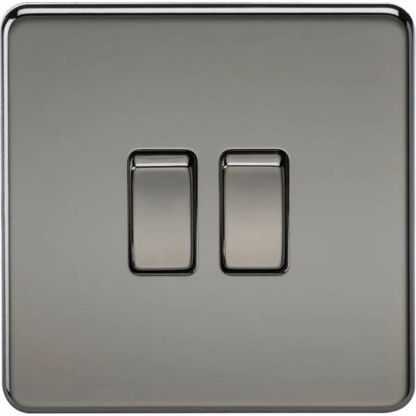 Knightsbridge Screwless 10AX 2G 2-Way Switch - Black Nickel - SF3000BN 3 Knightsbridge Screwless 10AX 2G 2-Way Switch - Black Nickel - SF3000BN