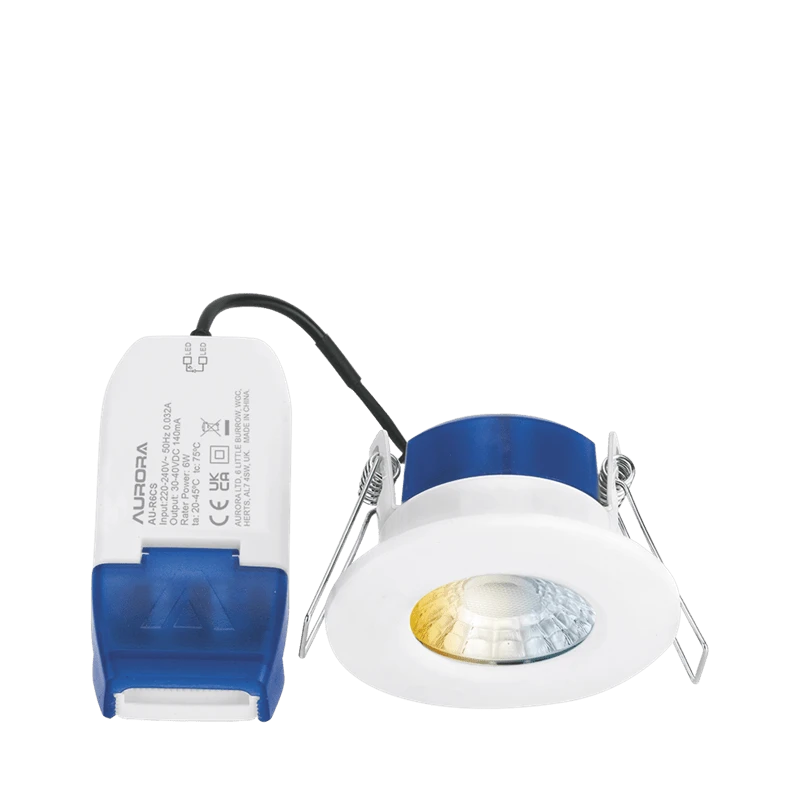 Aurora R6 6W Dimmable IP65 CCT Downlight 3000/4000/5700K - White - AU-R6CS 3 Aurora R6 6W Dimmable IP65 CCT Downlight 3000/4000/5700K - White - AU-R6CS