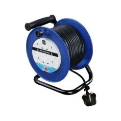 Masterplug 4 Socket 30M 13A Open Cable Reel - Blue - LDCC3013-4BL-MP
