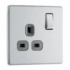 BG Screwless Flatplate Brushed Steel Single Switched 13A Power Socket - Grey Insert - FBS21G -Led Lighting Shop 92a9a99a 3acd 49fb 859a e20783ef159c 768 1024 1 VIEWPORT DESKTOP ProductImage