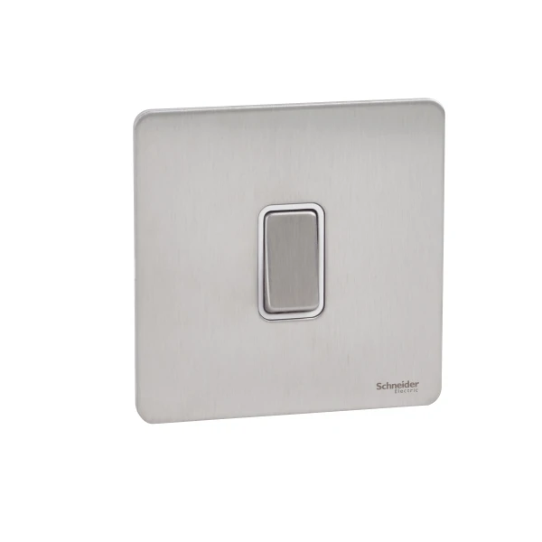 Schneider® Schneider USFP 16AX 1G 2W Switched White Insert - Stainless Steel - GU1412WSS 3 Schneider® Schneider USFP 16AX 1G 2W Switched White Insert - Stainless Steel - GU1412WSS