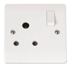 Click Scolmore Mode 20A Round Pin Plug Socket Polar White - CMA034