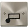 Click Scolmore Deco Satin Chrome 1 Gang Fused Connection Unit 13A With Black Ingot - VPSC550BK