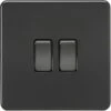 Knightsbridge Screwless 10AX 2G 2-Way Switch - Matt Black With Black Rockers - SF3000MBB -Led Lighting Shop 9 252Fa 252F7 252F7 252F9a7760aa2405bbcd6f75075d26b6b9c5573269cc SF3000MBB