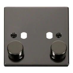 Click Scolmore Deco 2 Gang Dimmer Plate And Knob - VPBN152PL