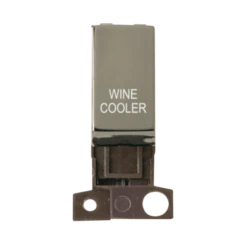 Click Scolmore MiniGrid 13A Double-Pole Ingot Wine Cooler Switch Black Nickel - MD018BN-WC
