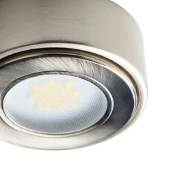 Forum Laghetto 1.5W Round Under Cabinet Light Satin Nickel - Daylight - CUL-25218 -Led Lighting Shop CUL 25218 3