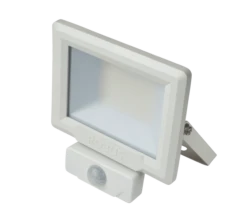 Robus HiLume 20W LED Flood Light With PIR, IP65, White, 4000K, C/w 1m Flex - RHL2040P-01