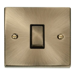 Click Scolmore Deco 1 Gang 10AX 2 Way Plate Switch - VPAB411BK