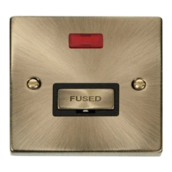 Click Scolmore Deco Ingot 13A Neon Fused Spur Unit - VPAB753BK