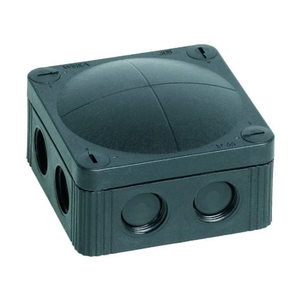 Wiska COMBI 308/5 IP66 Junction Box With 5-Pole Terminals Black- 10060580 3 Wiska COMBI 308/5 IP66 Junction Box With 5-Pole Terminals Black- 10060580
