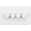MLA Knightsbridge 4 Gang 2-Way 10-200W Trailing Edge Dimmer Matt White - SF2184MW