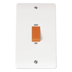 Click Scolmore Mode 2 Gang Rocker Switch Polar White - CMA202