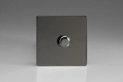 Varilight 1 Gang 2 Way Push On/Off Rotary LED Dimmer 1 X 0 120W (1 10 LEDs) - JDiP401S