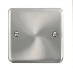 Click Scolmore Deco Plus 1 Gang Blank Plate - Satin Chrome - DPSC060