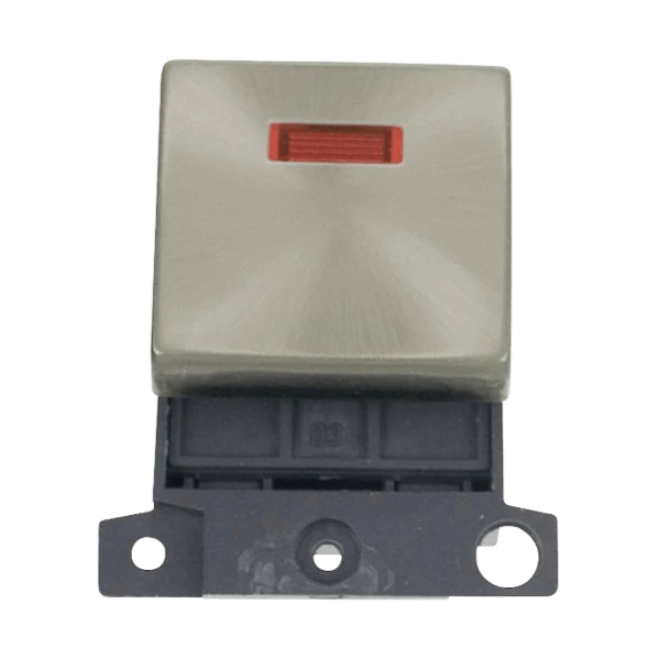 Click Scolmore MiniGrid 20A Double-Pole Switch Ingot Module & Neon Satin Chrome - MD023SC 3 Click Scolmore MiniGrid 20A Double-Pole Switch Ingot Module & Neon Satin Chrome - MD023SC