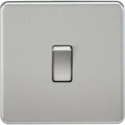 MLA Knightsbridge 10AX 1 Gang 2-Way Switch Brushed Chrome - SF2000BC