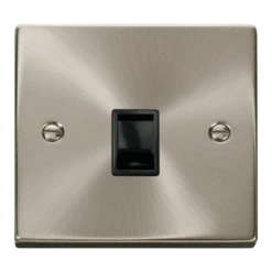 Click Scolmore Deco 1 Gang RJ11 Flush Socket - VPSC115BK