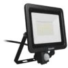 Kosnic Rhine Black 10W LED Floodlight With PIR - Cool White - KFLDHS10Q465/S-W40-BLK