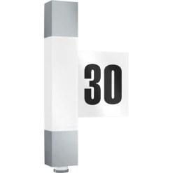 Steinel L 630 8.2W - Door Number Integrated LED Outdoor Wall Light Silver Cool White - 20385