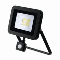 JCC 50W LED Floodlight With PIR IP65 Manual Override Alu 4000K Black - JC090007