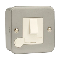 Click Scolmore Essentials Metal Clad 13A Fused Spur Switched Connection Unit - CL051
