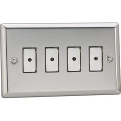 Varilight 4-Gang V-Pro Eclique2 Touch Control Slave Dimmer Polished Chrome - JCES004