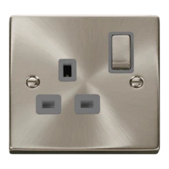 Click Scolmore Deco Ingot 1 Gang 13A 2 Pole Switched Socket - VPSC535GY