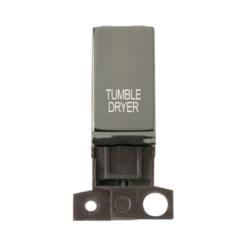 Click Scolmore MiniGrid 13A Double-Pole Ingot Tumble Dryer Switch Black Nickel - MD018BN-TD