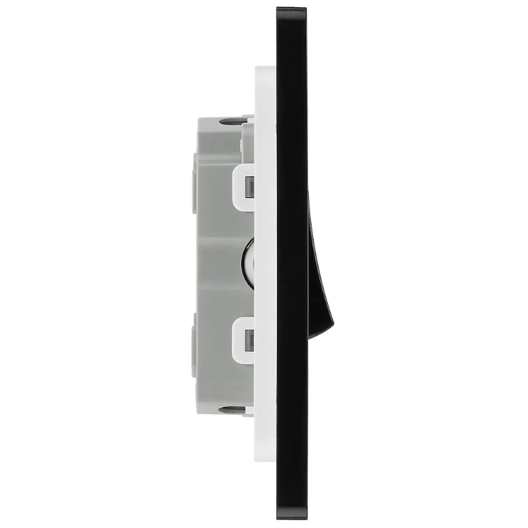 BG Evolve Matt Black Triple Light Switch 20A 16AX 2 Way - PCDMB43B 4 BG Evolve Matt Black Triple Light Switch 20A 16AX 2 Way - PCDMB43B - Image 2